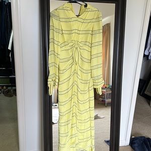 Proenza schouler yellow striped dress